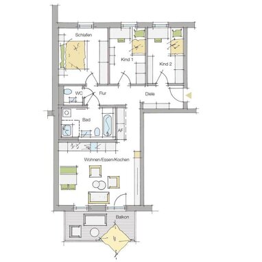 Wohnung zum Kauf Provisionsfrei 488.705 € 3 Zimmer 92,4 m² 3. Geschoss Van-Gogh-Straße Kornburg / Worzeldorf Nürnberg 90455