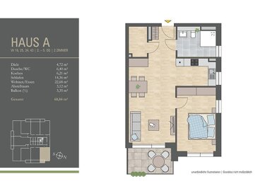 Wohnung zur Miete 850 € 2 Zimmer 60,7 m² 5. Geschoss Tuttlingen Tuttlingen 78532