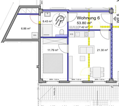 Apartment zur Miete 592 € 2 Zimmer 53,8 m² 2. Geschoss Fürstenstraße 63-65 Sonnenberg 215 Chemnitz 09130