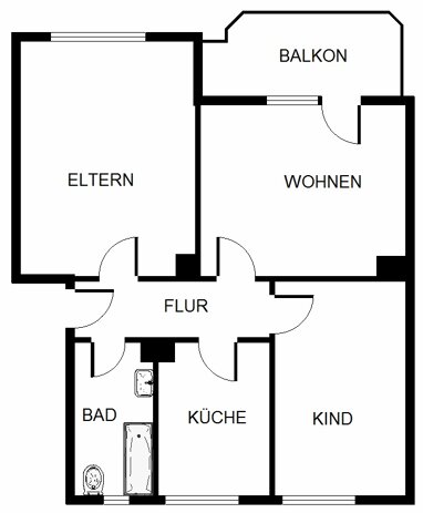 Wohnung zur Miete 439 € 3 Zimmer 56,6 m² Erdgeschoss frei ab 02.08.2024 Emmyweg 4 Scholven Gelsenkirchen 45896