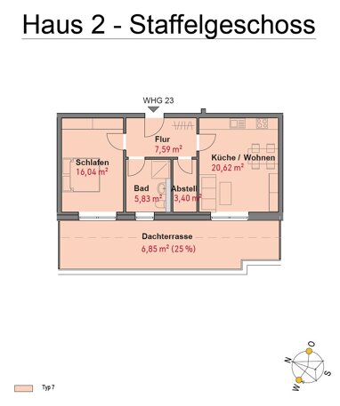 Wohnung zur Miete 845 € 2 Zimmer 60,3 m² 3. Geschoss Graveshamstraße 8 Gartenstadt Neumünster 24534