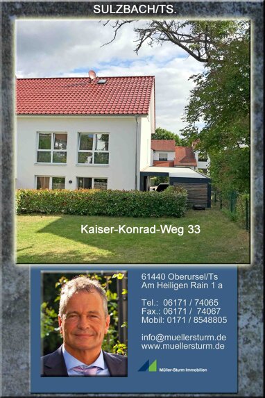 Doppelhaushälfte zur Miete 2.600 € 4 Zimmer 165 m² 305 m² Grundstück Kaiser-Konrad-Weg 33 Sulzbach 65843