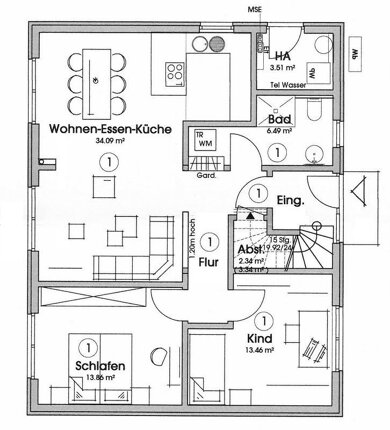 Wohnung zur Miete 850 € 3 Zimmer 82 m² frei ab 01.04.2025 Wohnste 27419