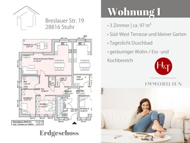 Wohnung zum Kauf Provisionsfrei 369.000 € 3 Zimmer 97 m² Heiligenrode Stuhr 28816