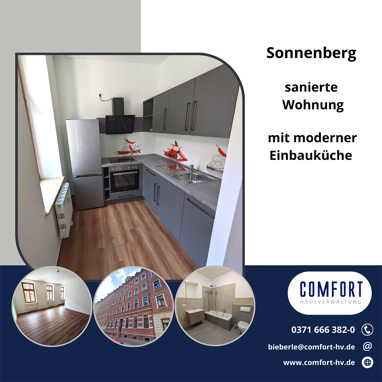 Wohnung zur Miete 245 € 1 Zimmer 35 m² 1. Geschoss Ludwig-Kirsch-Straße 14 Sonnenberg 211 Chemnitz 09130