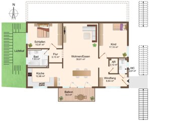 Wohnung zum Kauf 486.000 € 3 Zimmer 113 m² Tuttlingen Tuttlingen 78532