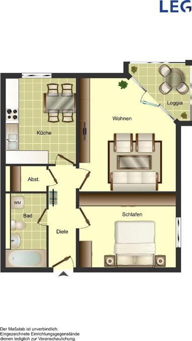 Wohnung zur Miete nur mit Wohnberechtigungsschein 337,07 € 2 Zimmer 63,8 m² Erdgeschoss Breisacher Weg 25 Geist Münster 48151