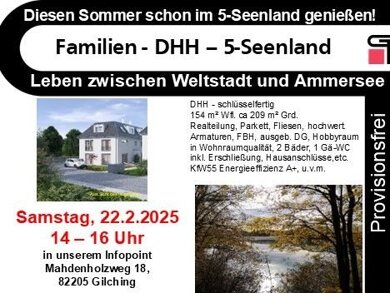 Doppelhaushälfte zum Kauf provisionsfrei 1.199.999 € 6 Zimmer 154 m² 209 m² Grundstück Neugilching Gilching 82205