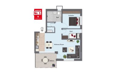 Wohnung zum Kauf Provisionsfrei 218.500 € 3 Zimmer 65 m² Niedersfeld Winterberg 59955