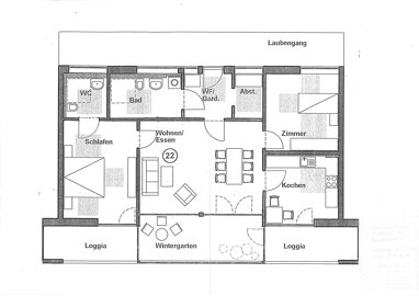 Wohnung zur Miete 1.300 € 4 Zimmer 113 m² Stadtmitte Neu-Ulm 89231