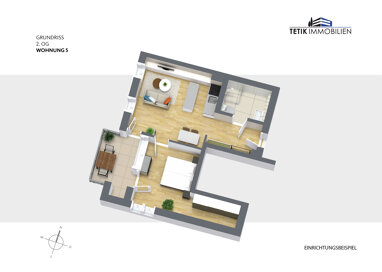 Wohnung zum Kauf Provisionsfrei 395.000 € 2 Zimmer 59,2 m² 2. Geschoss Hindenburgstraße 77 Denzlingen 79211