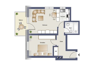 Wohnung zur Miete 500 € 2 Zimmer 52 m² 3. Geschoss Weinböhla 01689