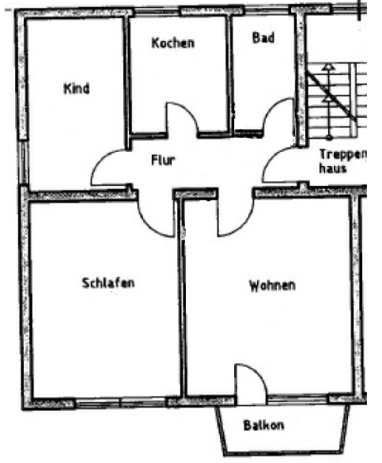 Wohnung zur Miete 440 € 3 Zimmer 62 m² 3. Geschoss Blötter Weg 36 Speldorf - Nordost Mülheim an der Ruhr 45478