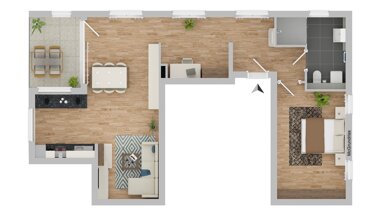 Wohnung zur Miete 1.245 € 2 Zimmer 73,3 m² 2. Geschoss frei ab sofort Seligenthaler Straße 18 Nikola Landshut 84034