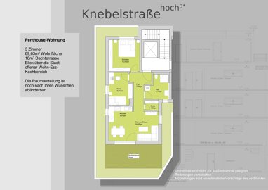Penthouse zum Kauf Provisionsfrei 480.000 € 3 Zimmer 69,6 m² 1. Geschoss Schniegling Nürnberg 90427