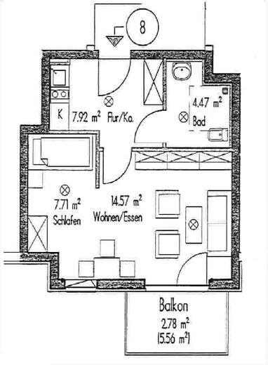 Wohnung zur Miete 306,34 € 1 Zimmer 37,5 m² 1. Geschoss Schillerstraße 16 Geithain Geithain 04643