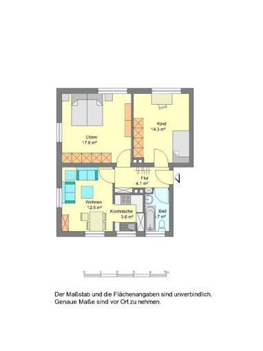 Wohnung zur Miete 409 € 3 Zimmer 56,6 m² 1. Geschoss Detmold - Kernstadt Detmold 32756