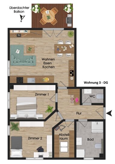 Wohnung zum Kauf 291.000 € 3 Zimmer 87 m² Klein Meckelsen Klein Meckelsen 27419