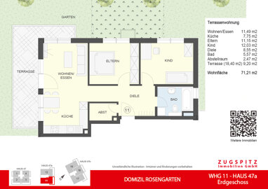 Terrassenwohnung zum Kauf 697.000 € 3 Zimmer 71,2 m² Erdgeschoss Garmisch Garmisch-Partenkirchen 82467