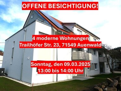 Wohnung zum Kauf provisionsfrei 592.000 € 4,5 Zimmer 106 m² EG Trailhöfer Straße 23 Oberbrüden Auenwald 71549