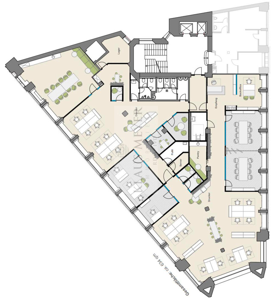 Bürofläche zur Miete provisionsfrei 19,50 € 655 m²<br/>Bürofläche Hamburg - Altstadt Hamburg 20095