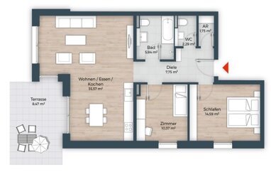 Terrassenwohnung zum Kauf Provisionsfrei 789.950 € 3 Zimmer 87 m² Erdgeschoss Großreuther Straße 165 Marienberg Nürnberg 90425