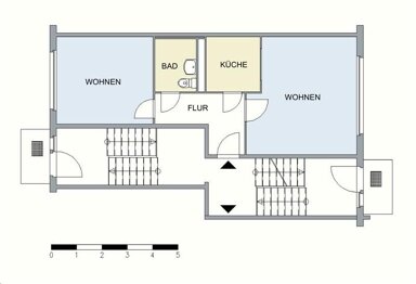 Wohnung zur Miete 287 € 2 Zimmer 46,2 m² 4. Geschoss Birkenstraße 9 Lindenbergviertel Neubrandenburg 17033