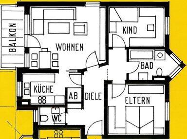 Wohnung zur Miete 790 € 3 Zimmer 79 m² 1. Geschoss frei ab sofort Wullenstetten Senden 89250