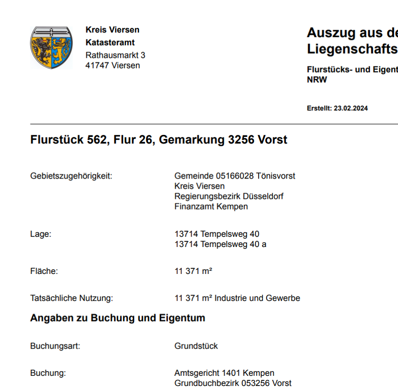 Grundstück zum Kauf provisionsfrei 2.490.000 € 1.800 m² Grundstück St. Tönis Tönisvorst 47918