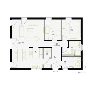 Bungalow zum Kauf provisionsfrei 260.000 € 3 Zimmer 103 m² 700 m² Grundstück Pampow Teterow 17166