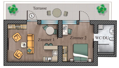 Apartment zum Kauf Provisionsfrei 1 Zimmer 45,6 m² -1. Geschoss Von-der-Tann-Str. 4 Bad Kissingen Bad Kissingen 97688