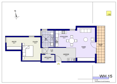 Wohnung zur Miete 1.190 € 2 Zimmer 82 m² 2. Geschoss frei ab 01.02.2025 Zum Kretzer 2 Überlingen Überlingen 88662