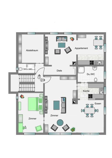 Wohnung zum Kauf 337.640 € 2 Zimmer 58,4 m² Dobel Stuttgart 70184