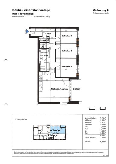 Wohnung zur Miete 1.200 € 4 Zimmer 92,4 m² 1. Geschoss frei ab sofort Henstedt-Ulzburg 24558