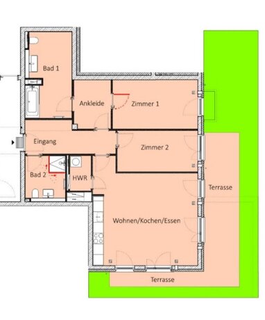 Terrassenwohnung zur Miete 1.900 € 3 Zimmer 103 m² Erdgeschoss Bopparder Str. 1 Karlshorst Berlin 10318