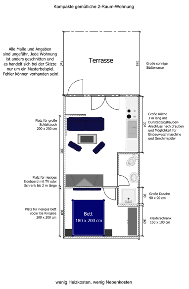 Terrassenwohnung zur Miete 670 € 2 Zimmer 40 m² EG August-Bebel-Straße 23 Fürstenwalde Fürstenwalde/Spree 15517