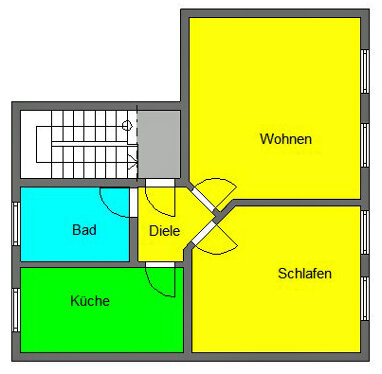 Wohnung zur Miete 480 € 2 Zimmer 61 m² 3. Geschoss Heidestraße 14 Salzmannstraße Magdeburg 39112