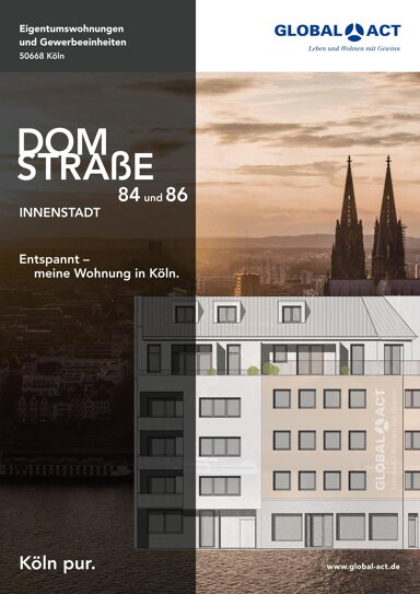 Ladenfläche zum Kauf provisionsfrei 266.825 € 2 Zimmer 41,1 m² Verkaufsfläche Domstraße 84 Altstadt - Nord Köln 50668