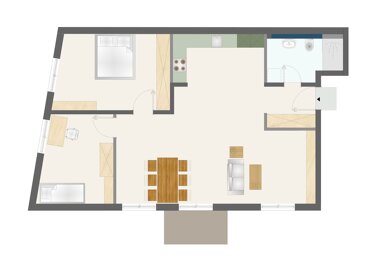 Wohnung zur Miete 1.230 € 3 Zimmer 91 m² 1. Geschoss frei ab sofort Antoniterstr. 6-8 Lamboy Hanau 63452