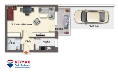 Wohnung zur Miete 700 € 1 Zimmer 43 m² Heinrich-von-Tettingen Straße 16 Wallhausen Wallhausen 78465