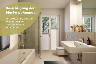 Terrassenwohnung zum Kauf provisionsfrei 316.300 € 2 Zimmer 62,8 m² EG Am Schrankenbuckel 16 Brühl 68782