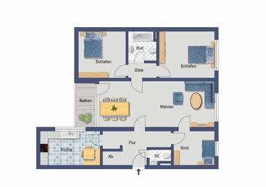Wohnung zum Kauf Provisionsfrei 245.000 € 4 Zimmer 87,3 m² 4. Geschoss Rosenhügel 31 Zündorf Köln 51143