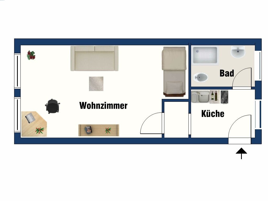 Apartment zur Miete 400 € 1 Zimmer 32,2 m²<br/>Wohnfläche 1. Stock<br/>Geschoss Ab sofort<br/>Verfügbarkeit Innenstadt Fulda 36037