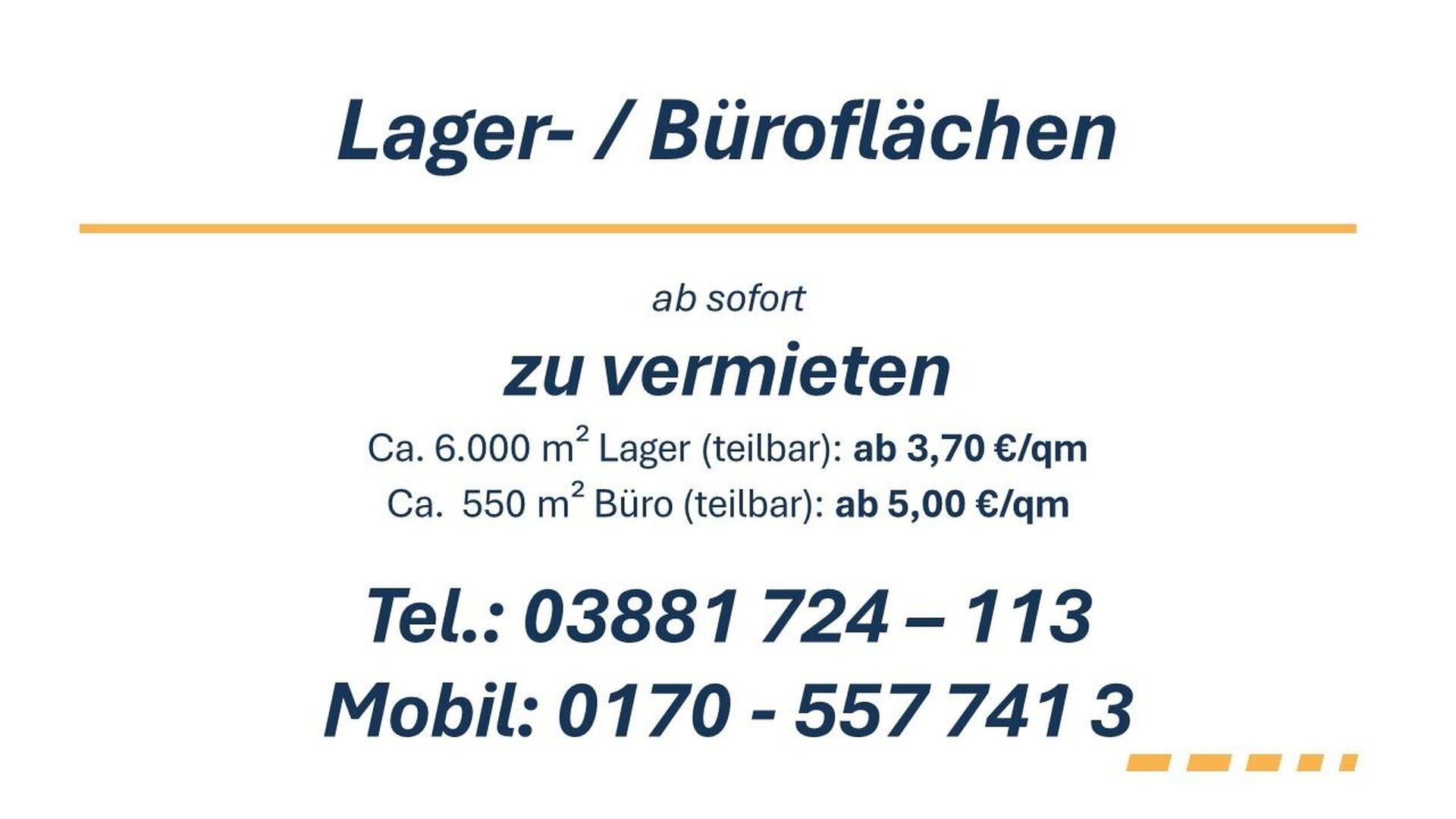 Lagerhalle zur Miete provisionsfrei 6.000 m²<br/>Lagerfläche Grüner Weg 5 Grevesmühlen Grevesmühlen 23936