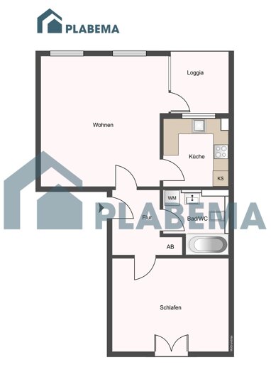 Wohnung zur Miete 713 € 2 Zimmer 59,4 m² 1. Geschoss Lindenbergviertel Neubrandenburg 17033