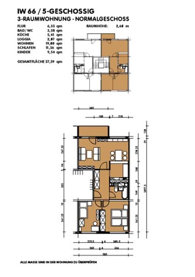 Wohnung zur Miete 389,31 € 3 Zimmer 56,9 m² 2. Geschoss Neundorfer Str. 29 Leuben (Birkwitzer Weg) Dresden 01257