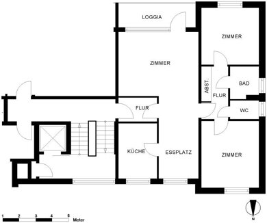 Wohnung zur Miete 606 € 3 Zimmer 81,6 m² 2. Geschoss frei ab 01.05.2025 Osterkampsweg 140 Eversten Oldenburg 26131