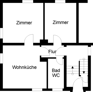 Wohnung zur Miete 430 € 3 Zimmer 51 m² 1. Geschoss Wiesestraße 87 Herford-Stadt Herford 32052