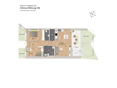 Terrassenwohnung zum Kauf Provisionsfrei 360.000 € 3 Zimmer 91 m² Erdgeschoss Stockach Stockach 78333