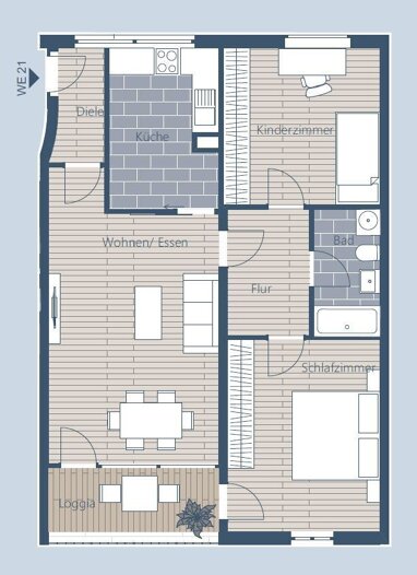 Wohnung zum Kauf Provisionsfrei 216.634 € 3 Zimmer 75 m² 3. Geschoss Lindenau Leipzig 04177